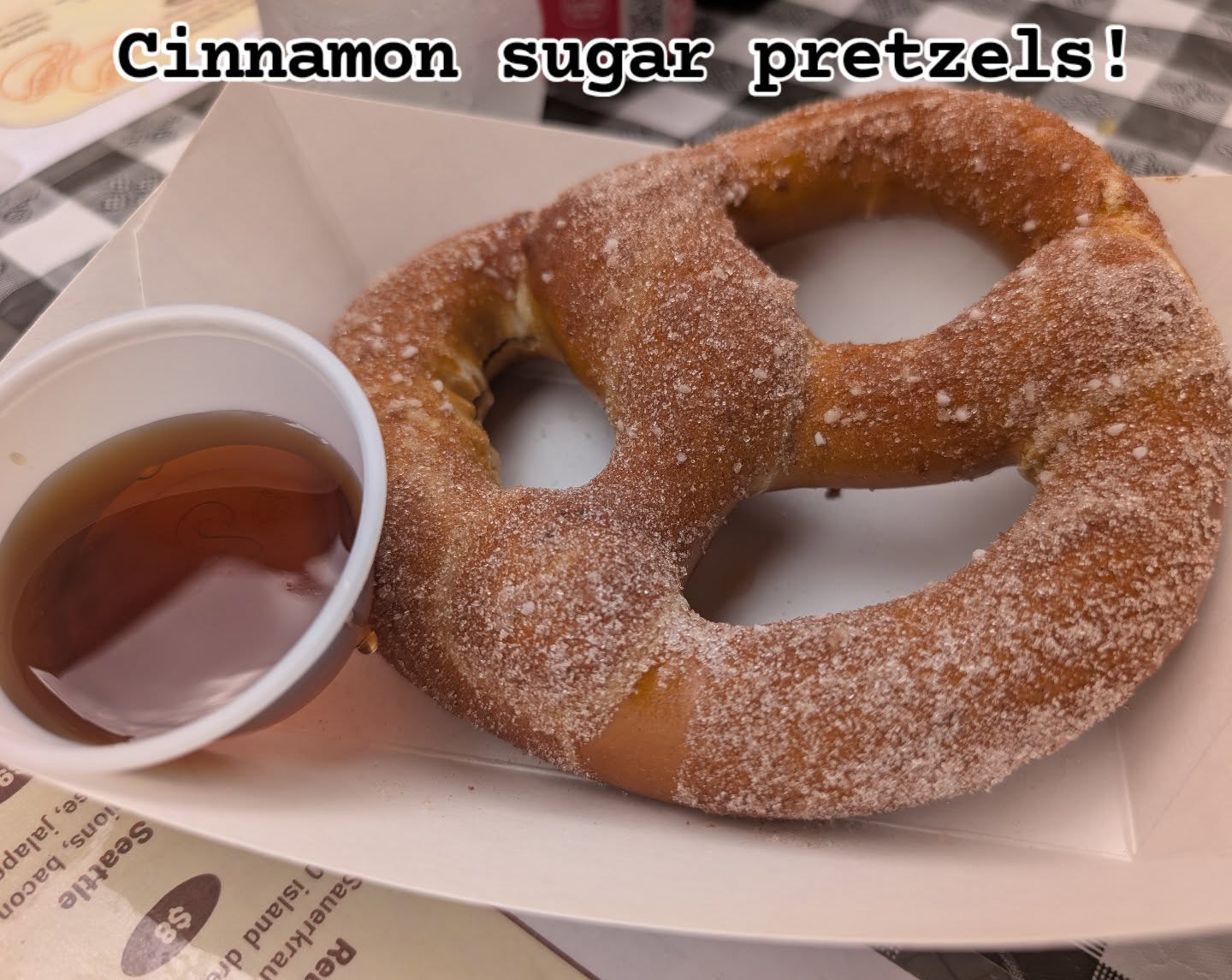 Have you tried our cinnamon sugar coating on our Stadium Pretzels?  If you're in the mood for a sweet treat, it combines the texture of a pretzel with the sweetness of a donut. 🥨🍩