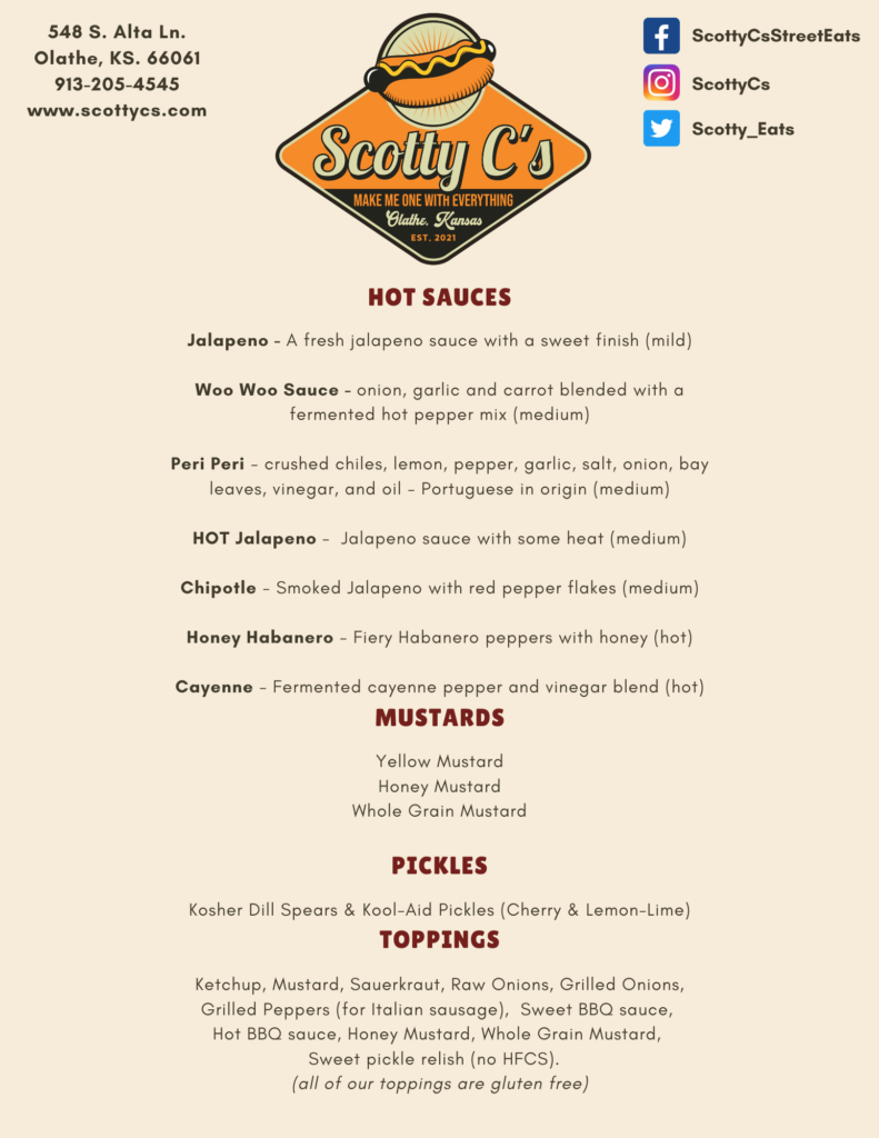 Our Sauces & Toppings