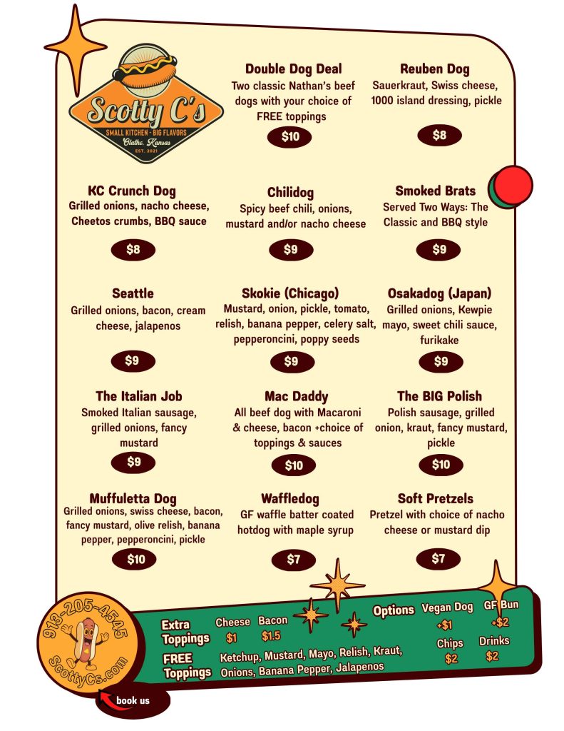 Scotty C's Menu July 2026